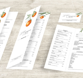 Cartes de restaurant - L'orangerie de Monsieur Cartes de restaurant